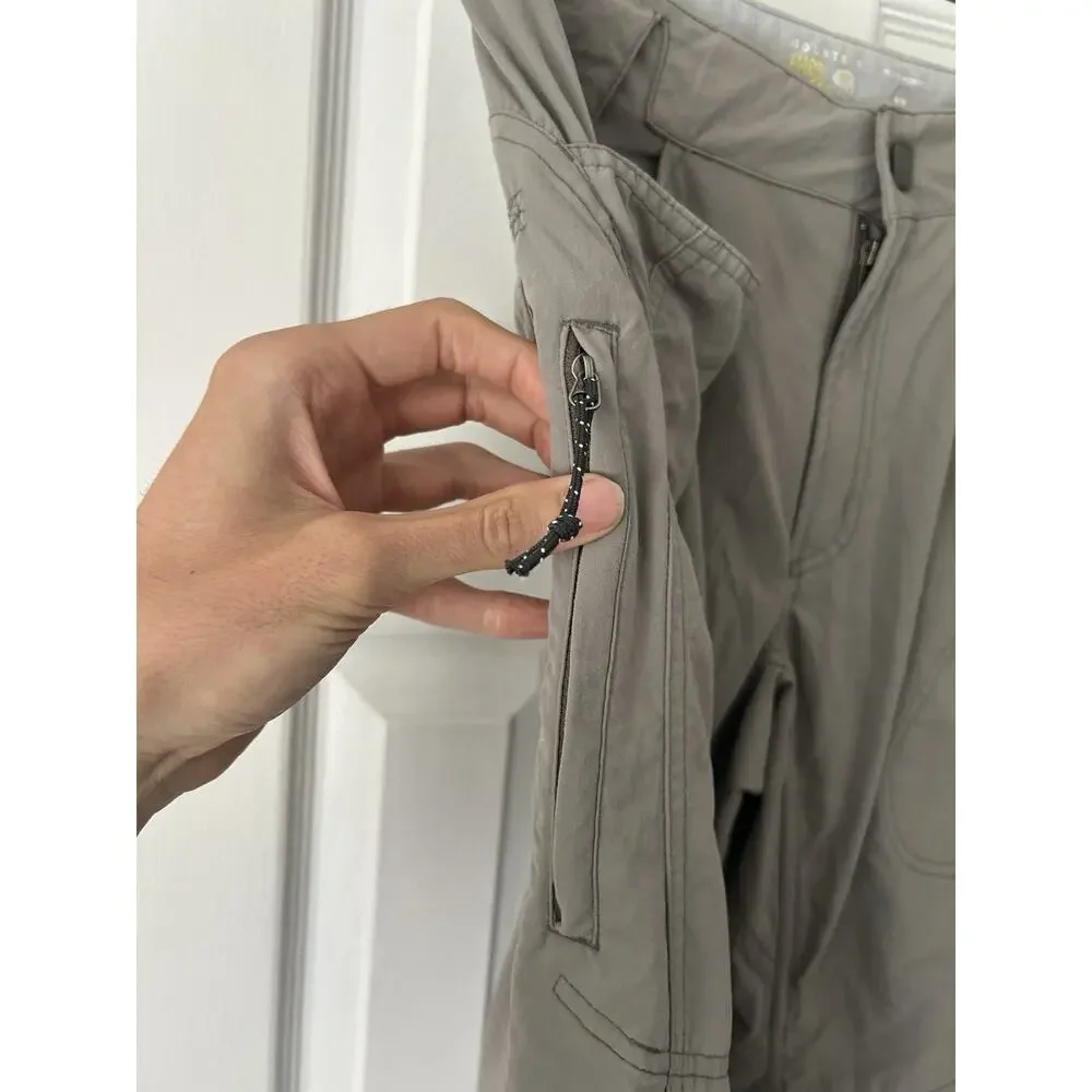 Mountain Hardwear Convertible Zip Off Hiking Pants Men’s M Regular Gray Nylon